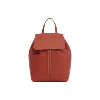 MANSUR GAVRIEL Plant Tanned Leather Backpack Women's Orange Multicolor Dark Blue