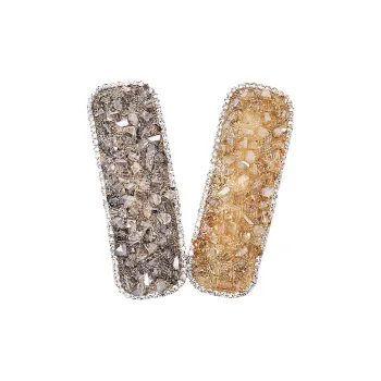 ROYALSASA Synthetic Cubic Zirconia Hair Clips Women's