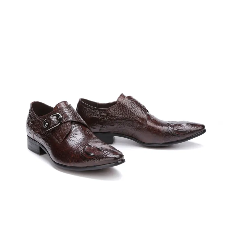 ASTON M.JAZZ Dress Shoes Men Low Top Black/Coffee-9