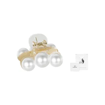 SENDME Hair Clips Women's Three Small Bead Small Claw Clip, Gift Packaging
