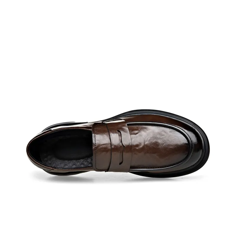 Romon Dress Shoes Men Low Top Black, Brown-10