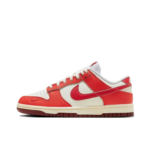 Nike Dunk Skateboard Shoes Women's Low-Top Red Beige