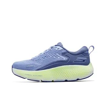 Skechers Cushioned Wear Resistant Breathable Low Top Carbon Plate Training Running Shoes Women's Blue