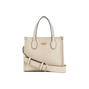 GUESS Faux Leather Tote Bag Shopping Bag Shoulder Bag Crossbody Bag Handbag Mini Women's Light Brown