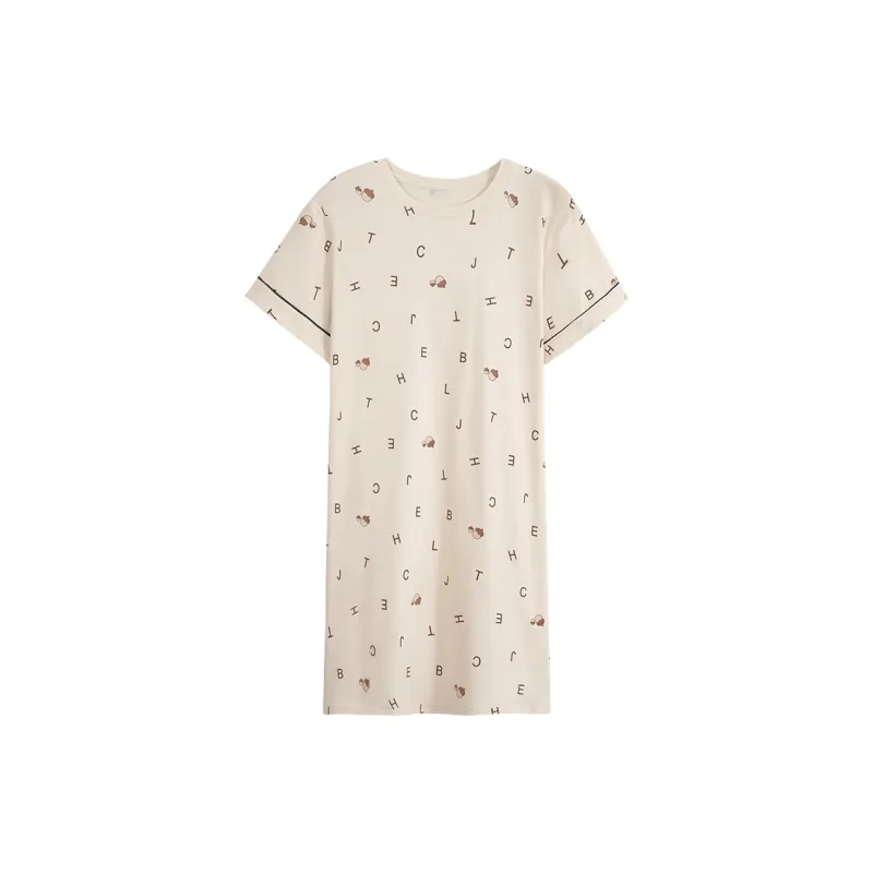 CAIHENGTONG Nightgown Women's White-0