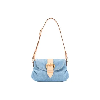PINKO Leather Handbag Shoulder Bag Women's Blue