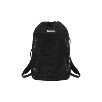 Supreme Mesh Cotton Backpack Regular Unisex Black