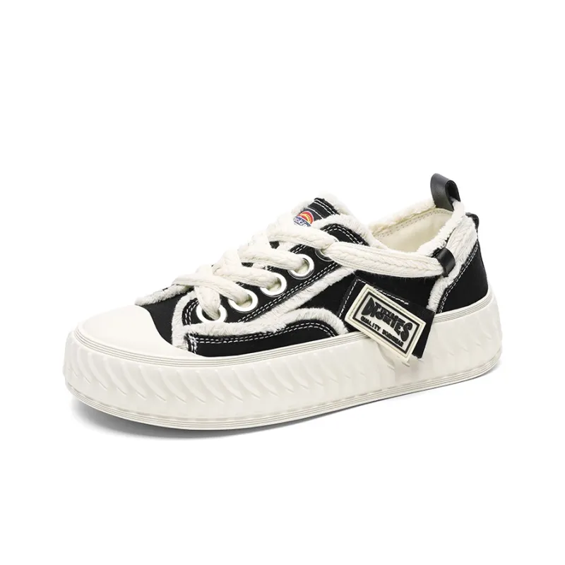 Dickies Low Top Canvas Shoes Women's Black White-1