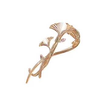 SENDME Hair Clips Women's Ginkgo Leaf Twist Clip