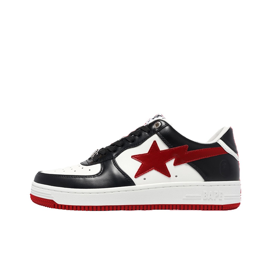 A orders bathing ape bapesta low double star white