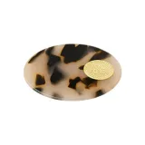 Bangs Edge Clip-Light Leopard Print Large