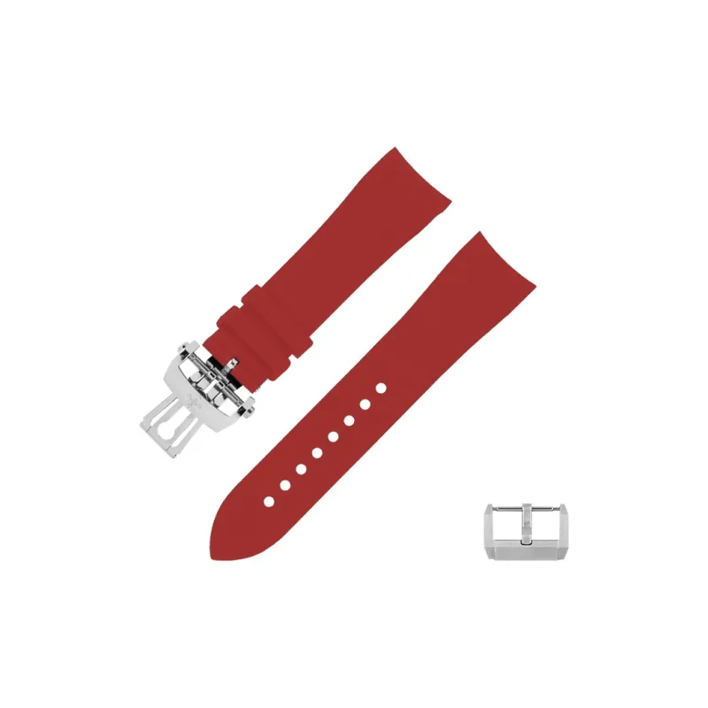 VAGENARI Fluoroelastomer Strap Compatible With Baume 50 Seek 5000 Collection 43MM Watch Band Unisex-8