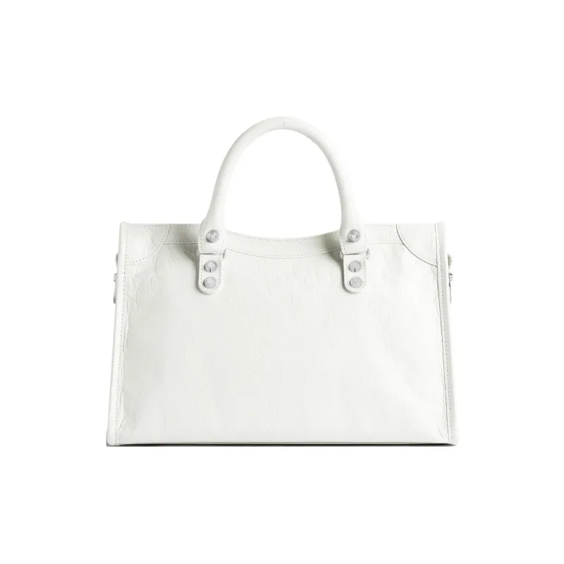 Balenciaga Arena Lambskin Crossbody One Shoulder Handbags Small Size Women's White-3