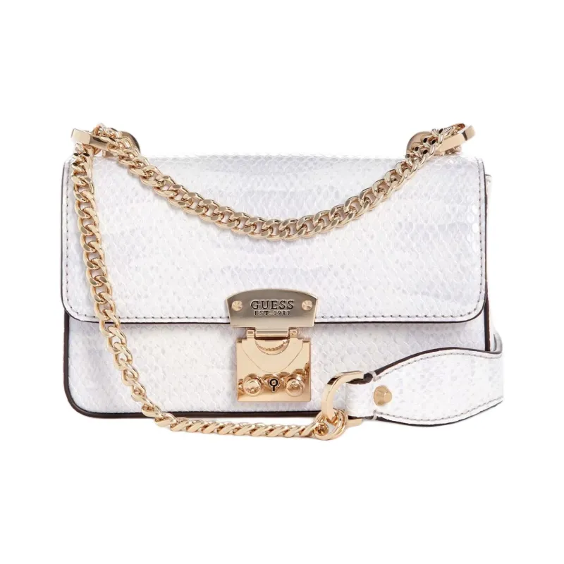GUESS Snake Skin Textured Faux Leather Shoulder Bag Crossbody Bag Mini Women's Purple-0