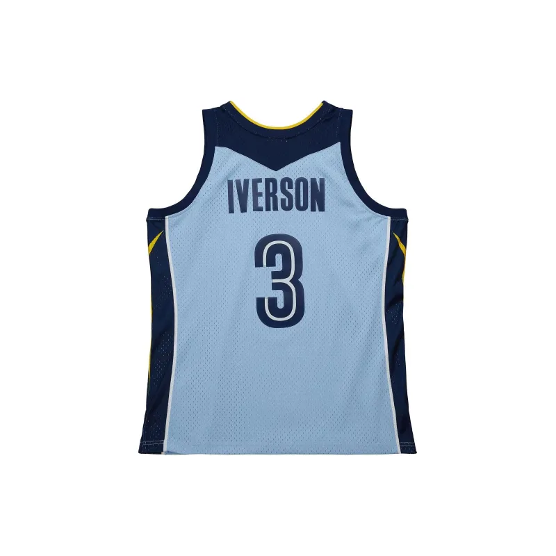 Mitchell & Ness Basketball Jerseys SW Fan Edition Iverson 09 10 Memphis Grizzlies Iverson 3 Size Men's Blue-1