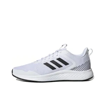 Adidas Fluidstreet Wear Resistant Slip Resistant Low Top Running Shoes Men's White Black