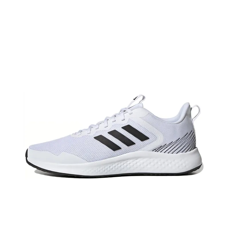 Adidas Fluidstreet Wear Resistant Slip Resistant Low Top Running Shoes Men's White Black-0