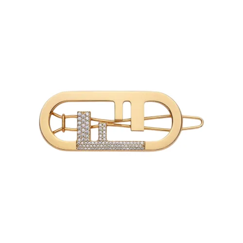 FENDI Hair Clips Women's Gold