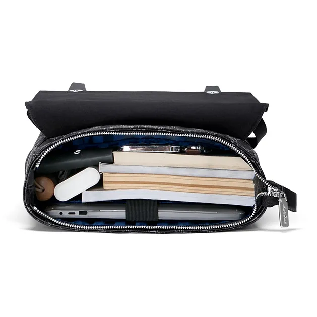 MashaLanti PVC And Synthetic Leather Backpack Regular Men's Gray & Black-6