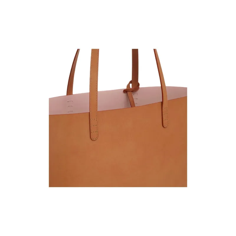 MANSUR GAVRIEL Plant Tanned Leather Tote Bag Shopping Bag Handbag Large Size Women's Camel Plaid Olive Green-3