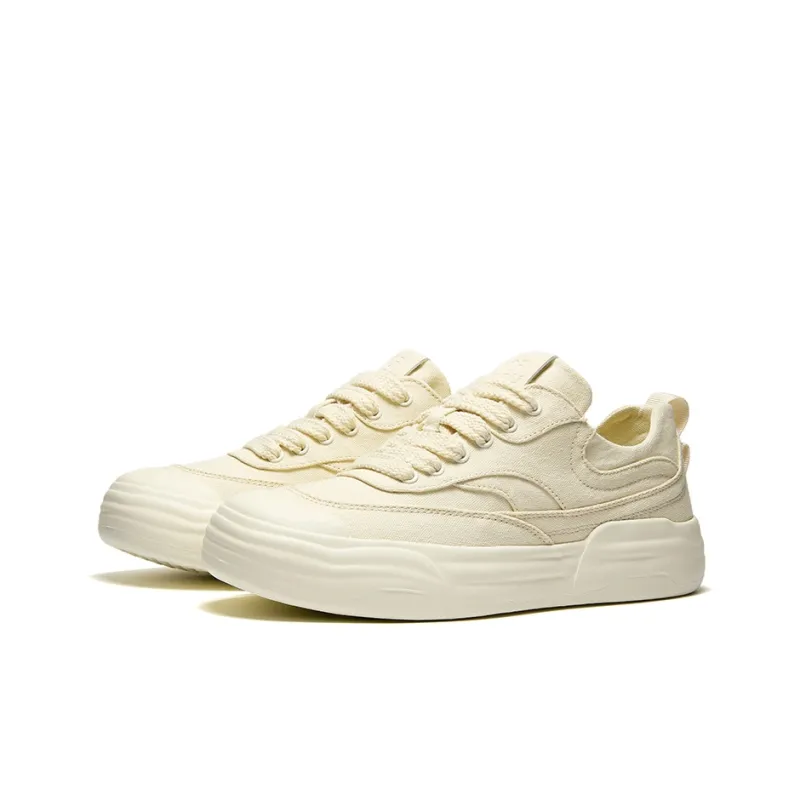 JIPIAO Low-Top Canvas Shoes Unisex Ecru Please Order One Size Down-2