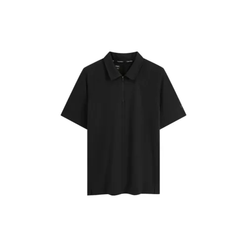 Calvin Klein Polo Shirts Men Space Black