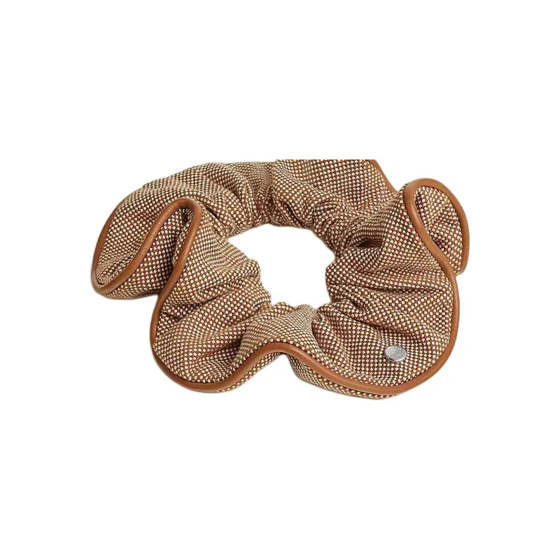 HERMES Canvas Hair Tie Women's Brown-1