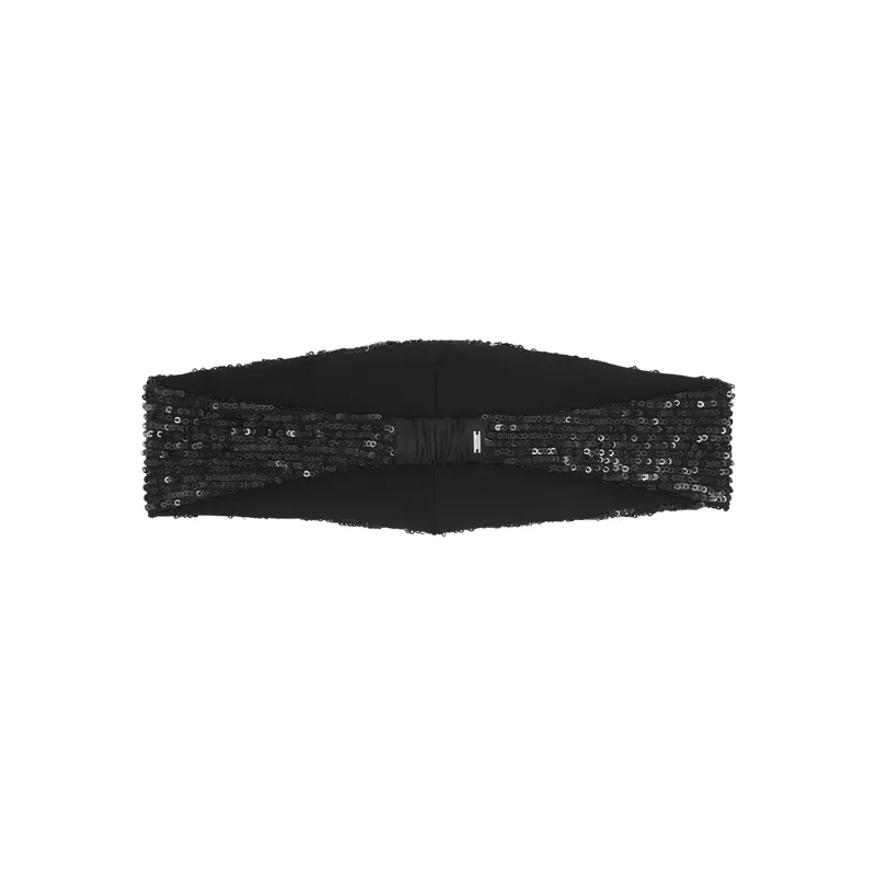 SAINT LAURENT Polyamide Hair Band Women's Black-1
