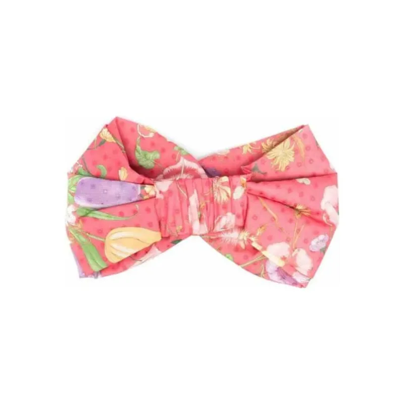 GUCCI Silk Headband Women's Pink Purple-1