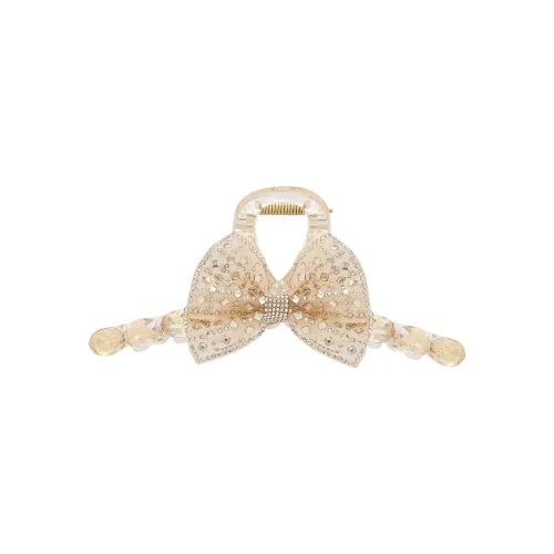 ROYALSASA Hair Clips Women's Beige HFS2307014