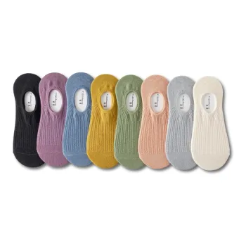 MANCHU No Show Socks Women's 8 Pack