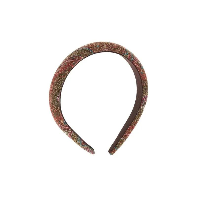 ETRO Fabric Sweater Headbands Women's Brown-2