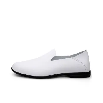 Reivanti Slip-on Leather Shoes Men's White