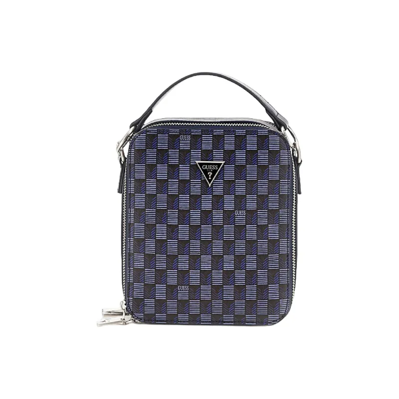 GUESS Artificial Leather Shoulder Bag Crossbody Bag Men's Blue-0