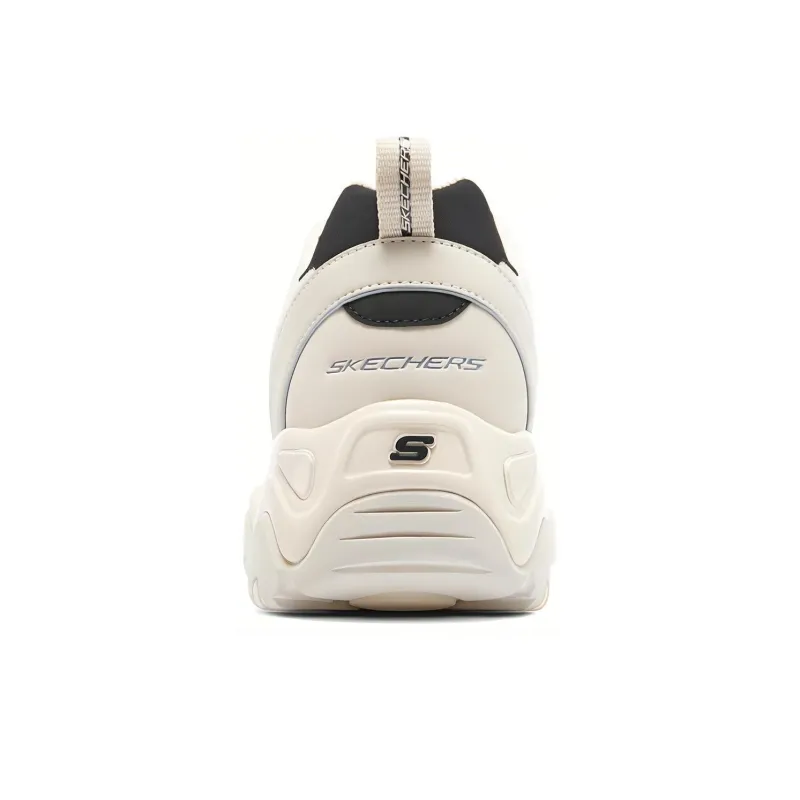 Skechers Cushioning Anti-Slip And Wear-Resistant Low-Top Chunky Sneakers Men's White Black-3