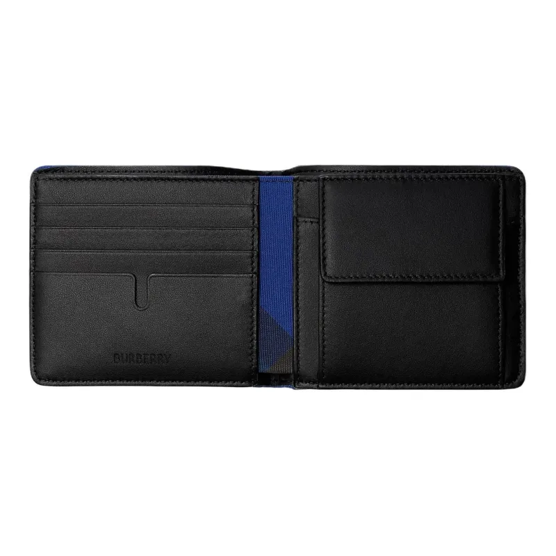 Burberry HERITAGE Series Cow Leather Wallets Coin Purses Unisex Black-2
