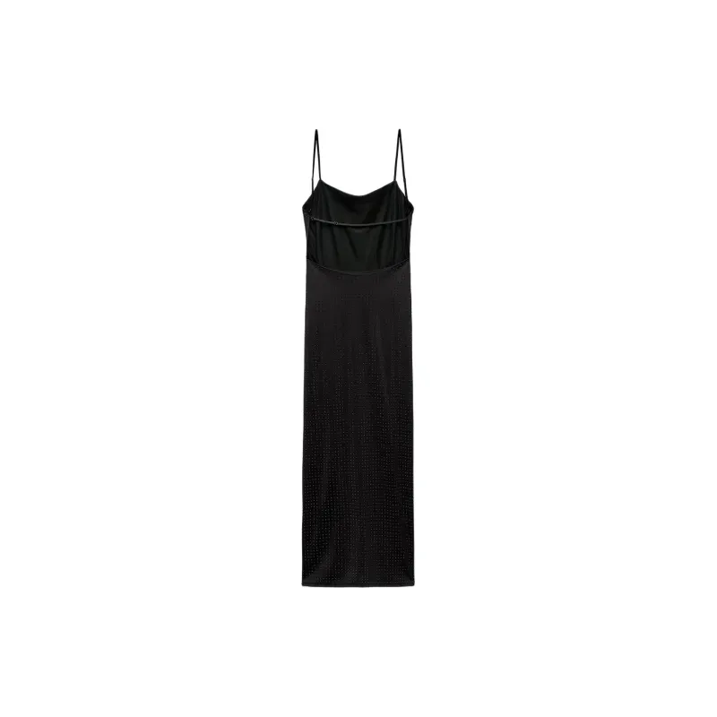 ZARA Slip Dresses Women's Black-1
