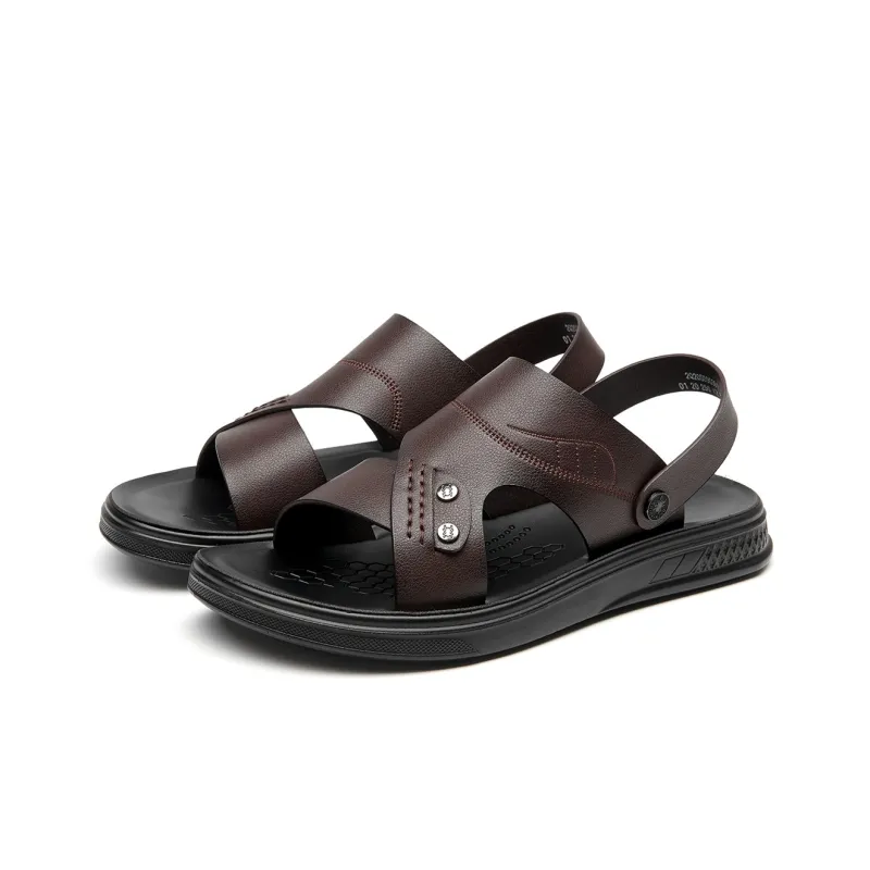 Spider King Beach Sandals Men's Brown-3