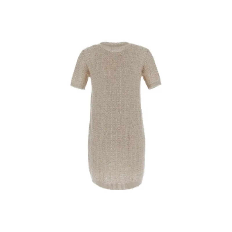 Valentino Short Sleeved Dress Women's Beige-1