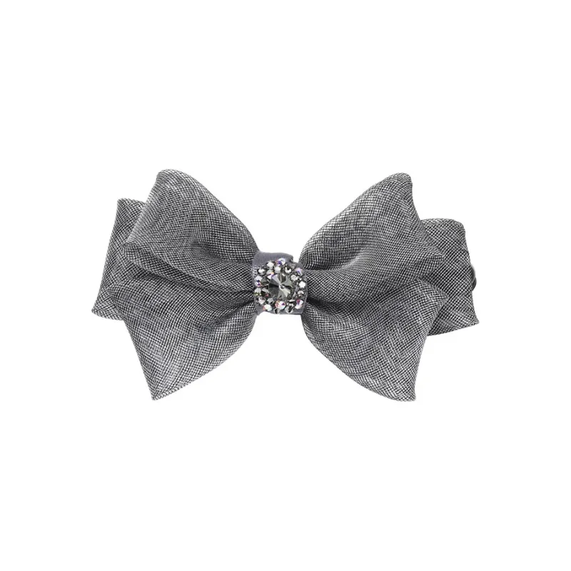 ROYALSASA Silk Chiffon Faux Crystal Hair Clips Women's-1