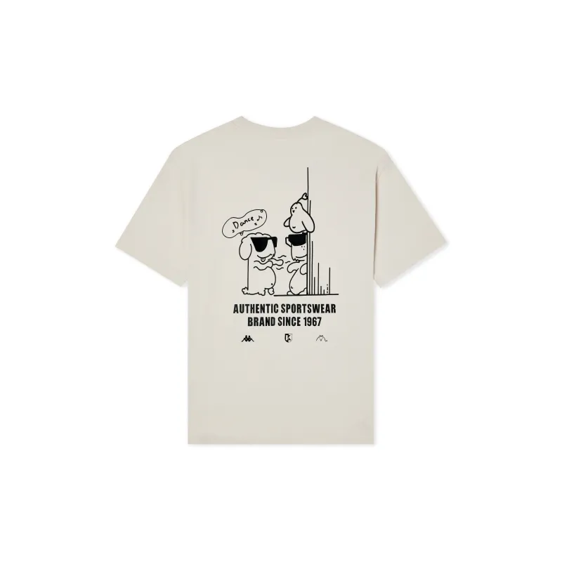 Kappa T-Shirt Unisex Malt Beige Brown-1
