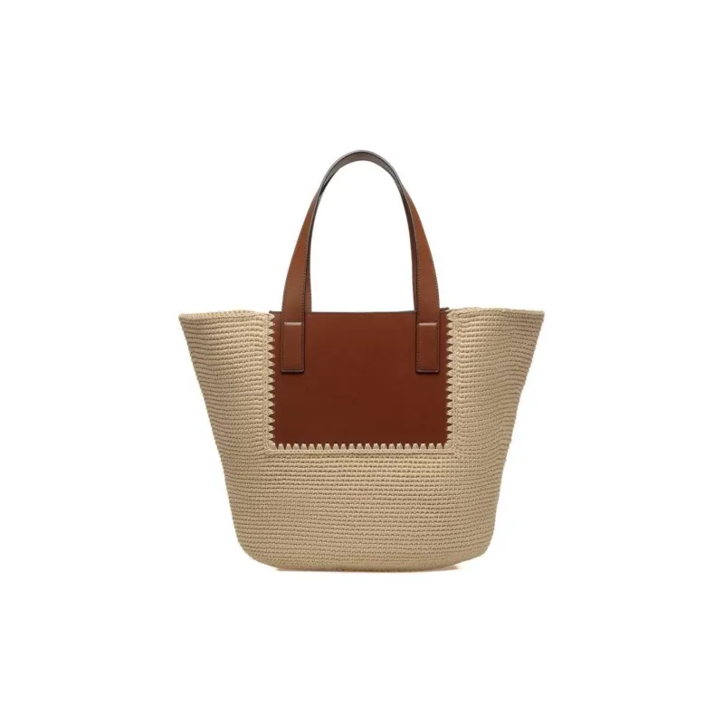 BALLY Logo Plaque Woven Basket Top Handle Bag-2