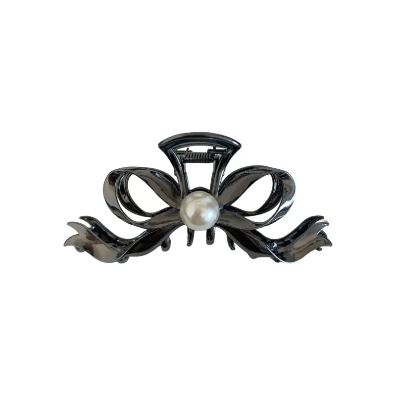 Kelanxi Alloy Hair Clips Women's Black/Silver-0