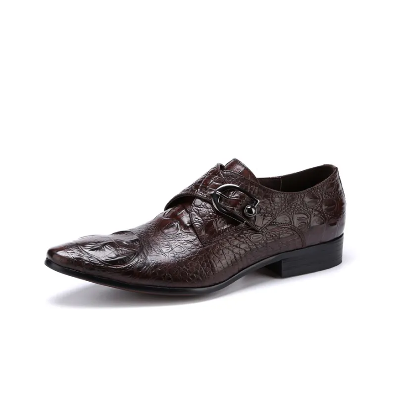 ASTON M.JAZZ Dress Shoes Men Low Top Black/Coffee-5