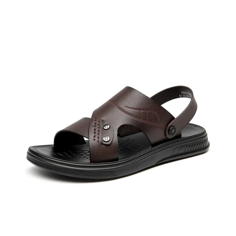 Spider King Beach Sandals Men's Brown-1