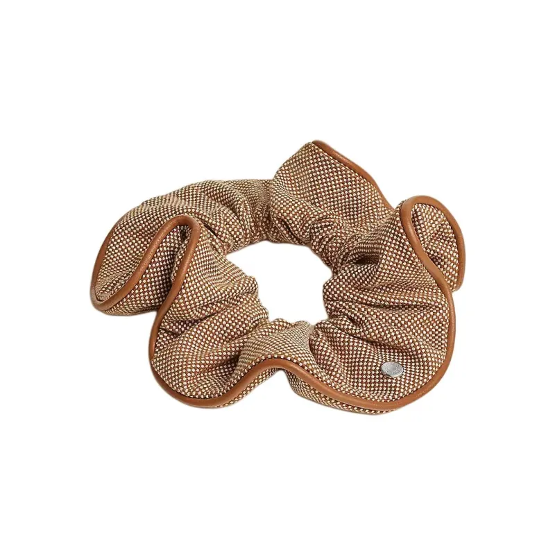 HERMES Canvas Hair Tie Women's Brown-0