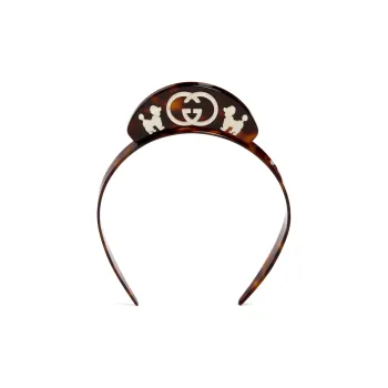GUCCI Interlocking G Logo Plaque Headband