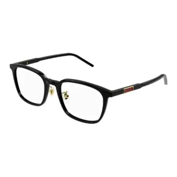 GUCCI Acetate Square Eyeglass Frames Men's Black
