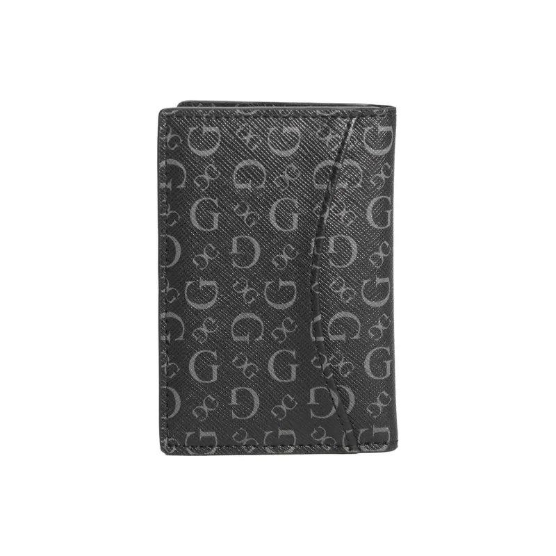 GUESS Leather Wallets Card Holders Men's Black-1