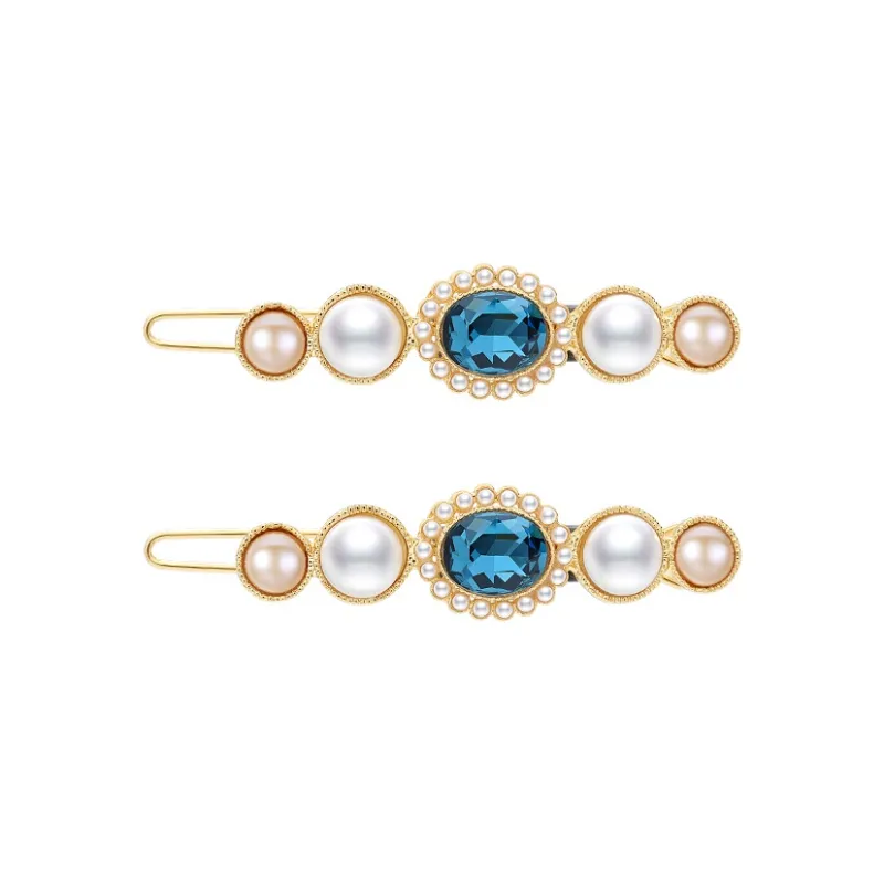 ROYALSASA Alloy, Faux Pearl, Faux Crystal Hair Clips Women's-0